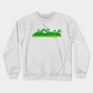 Enchanted Woods - Cartoon Green Forest Crewneck Sweatshirt
